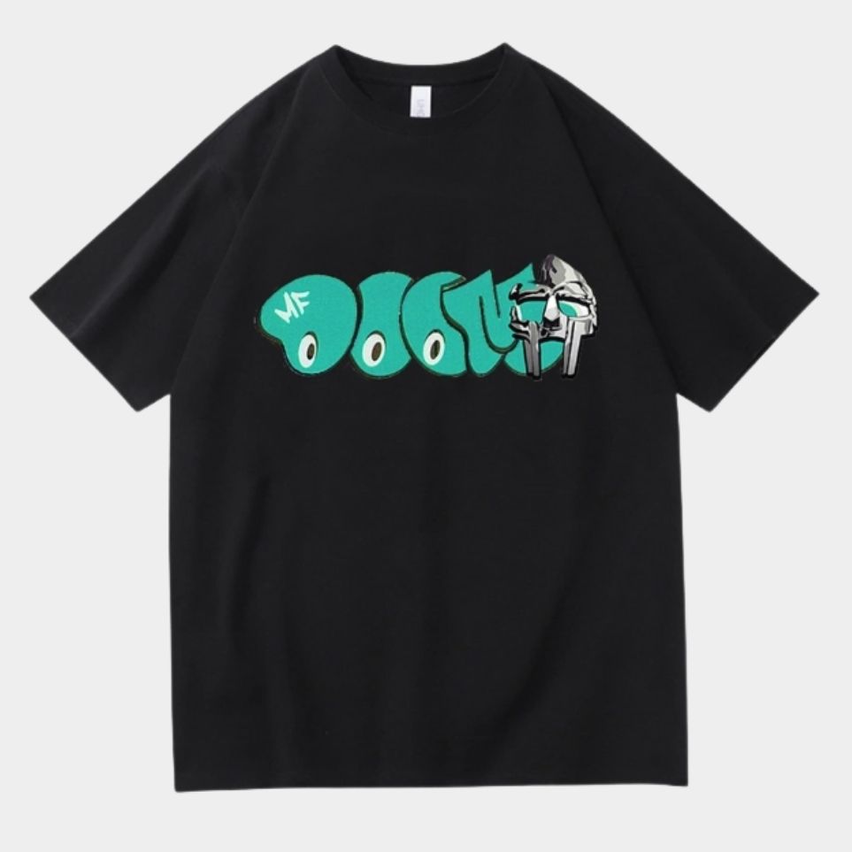 MF DOOM Black Mask And Graffiti Tee – MF DOOM Merch