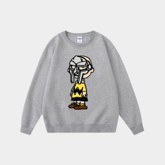 RIP MF Doom Unisex Light Grey Sweatshirt RIP MF Doom Unisex Light Grey Sweatshirt